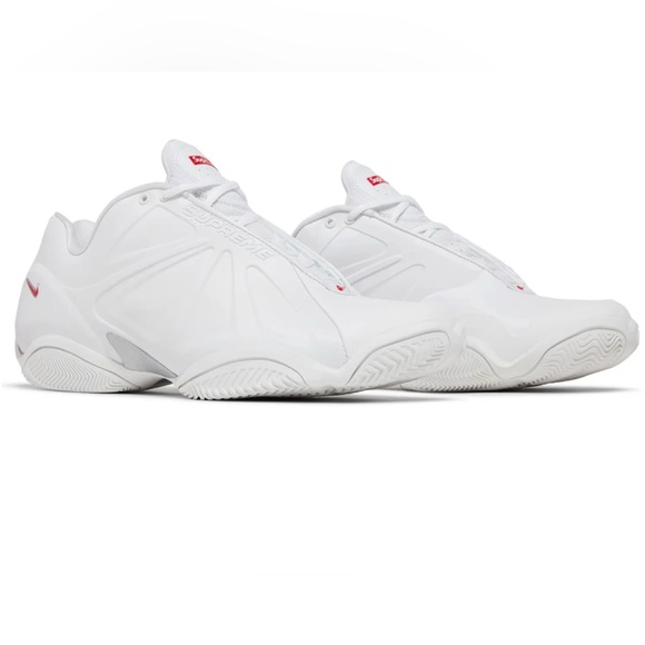 Supreme x Nike Air Zoom Courtposite White #FB8934-100 Size M 15 - Picture 1 of 5